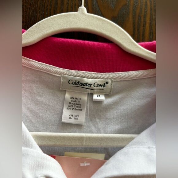 Coldwater creek shirt Breast Cancer Awareness women’s M Polo Super soft golf NWT - Picture 11 of 11